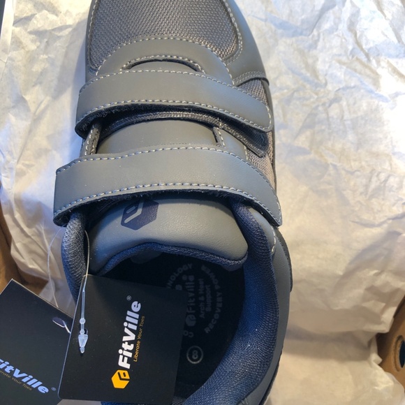 FitVille EasyTop Duo Strap V3 - Grey - Size 10W Ex Wide Women's 8W Men's - Picture 4 of 10